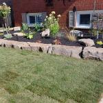 Armour Stone border around garden.